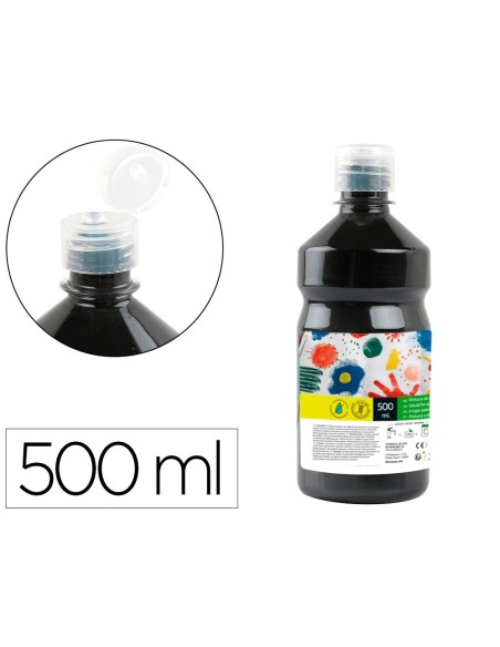 TEMPERA ESCOLAR LIDERPAPEL 500 ML NEGRO