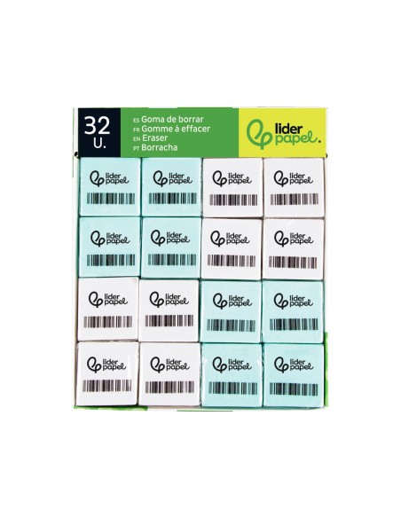 GOMA LIDERPAPEL LAPIZ FORMA CUADRADA