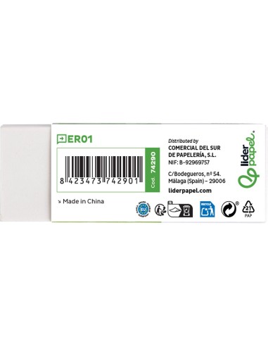 GOMA LIDERPAPEL BLANCA UNIDAD
