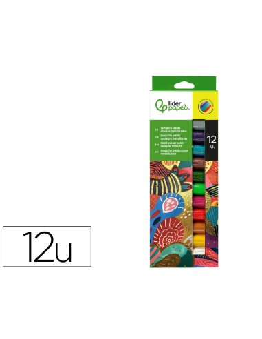 TEMPERA SOLIDA BARRAESCOLAR 10GR.CAJA 12 SURT.