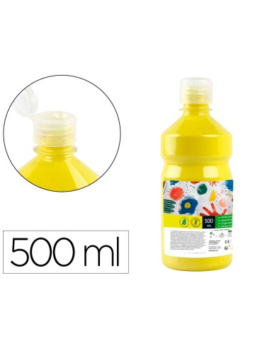 TEMPERA ESCOLAR LIDERPAPEL 500 ML AMARILLO LIMON