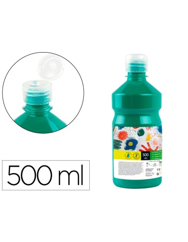 TEMPERA ESCOLAR LIDERPAPEL 500 ML VERDE OSCURO