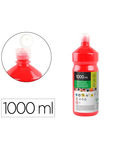 TEMPERA ESCOLAR LIDERPAPEL 1000 ML ROJO