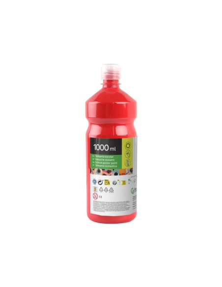 TEMPERA ESCOLAR LIDERPAPEL 1000 ML ROJO