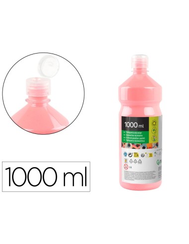 TEMPERA ESCOLAR LIDERPAPEL 1000 ML ROSA