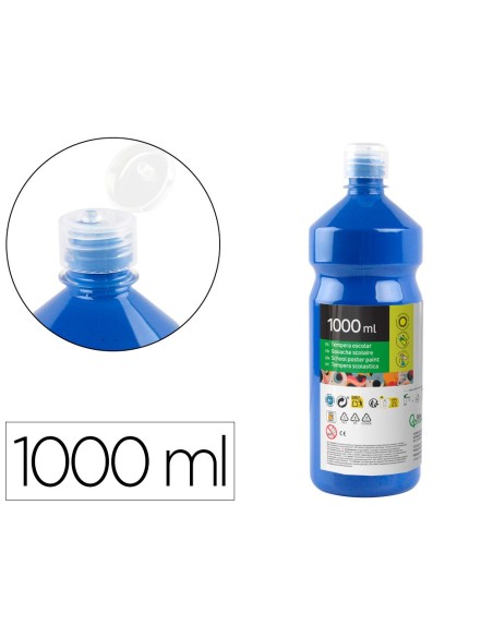 TEMPERA ESCOLAR LIDERPAPEL 1000 ML AZUL MARINO