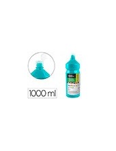 TEMPERA ESCOLAR LIDERPAPEL 1000 ML TURQUESA 2