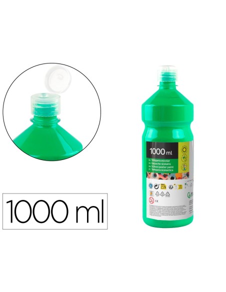 TEMPERA ESCOLAR LIDERPAPEL 1000 ML VERDE