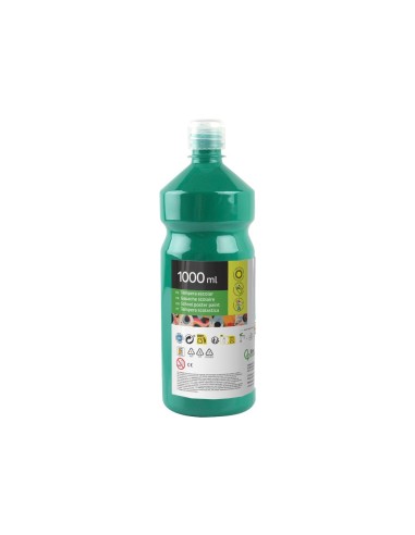 TEMPERA ESCOLAR LIDERPAPEL 1000 ML VERDE OSCURO
