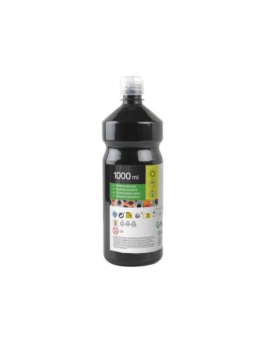 TEMPERA ESCOLAR LIDERPAPEL 1000 ML NEGRO