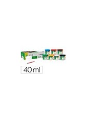 TEMPERA LIDERPAPEL ESCOLAR 40 ML 7 COLORES SURTIDOS + PINCEL 2