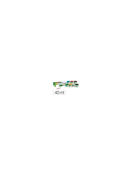 TEMPERA LIDERPAPEL ESCOLAR 40 ML 7 COLORES SURTIDOS + PINCEL