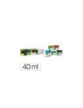 TEMPERA LIDERPAPEL ESCOLAR 40 ML 5 COLORES SURTIDOS + PINCEL 2