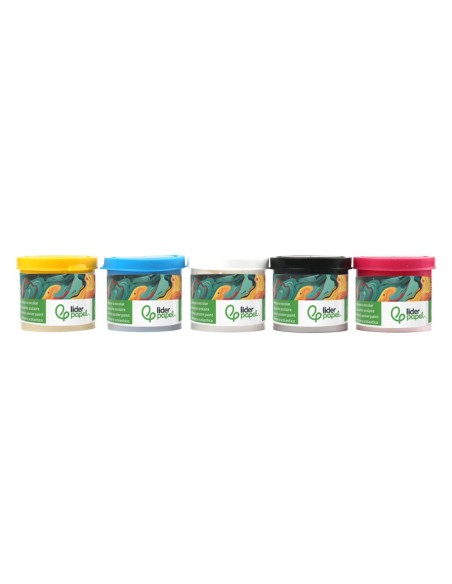 TEMPERA LIDERPAPEL ESCOLAR 40 ML 5 COLORES SURTIDOS + PINCEL