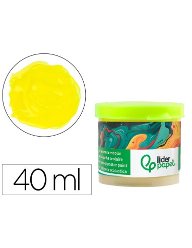 TEMPERA LIDERPAPEL ESCOLAR 40 ML AMARILLO LIMON