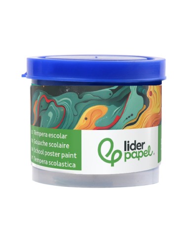 TEMPERA LIDERPAPEL ESCOLAR 40 ML AZUL ULTRAMAR