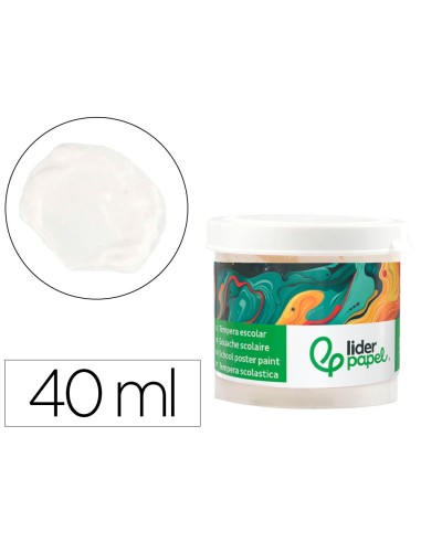 TEMPERA LIDERPAPEL ESCOLAR 40 ML BLANCO