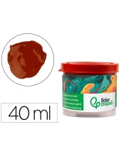TEMPERA LIDERPAPEL ESCOLAR 40 ML MARRON