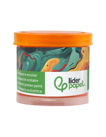 TEMPERA LIDERPAPEL ESCOLAR 40 ML NARANJA