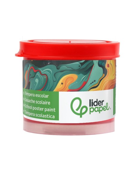 TEMPERA LIDERPAPEL ESCOLAR 40 ML ROJO
