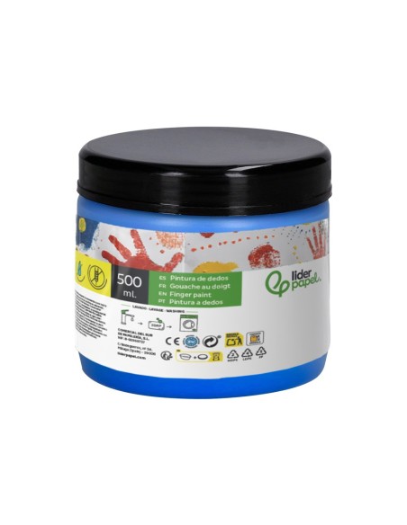 PINTURA DEDOS  TARRINA 500 ML AZ.