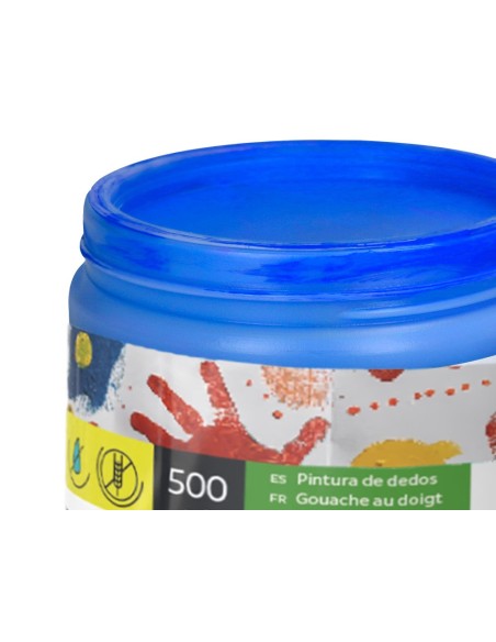 PINTURA DEDOS  TARRINA 500 ML AZ.