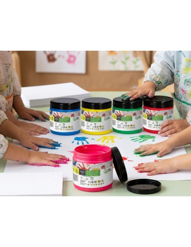 PINTURA DEDOS  TARRINA 500 ML AZ.