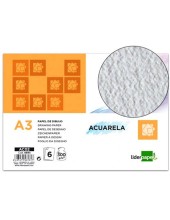 PAPEL ACUARELA DIN A3 300 GR- PACK 6 H.