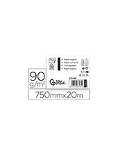 PAPEL DIBUJO LIDERPAPEL 750MMX20M 90G/M2 VEGETAL ROLLO 2