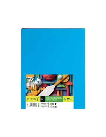CAUCHO COLOR PLANCHA 25X20CM BOLSA CUATRO