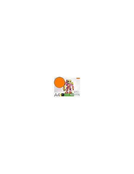 GOMA EVA LIDERPAPEL A4 60G/M2 ESPESOR 1,5MM NARANJA PAQ.10H.GE80