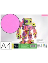 GOMA EVA LIDERPAPEL A4 60G/M2 ESPESOR 1,5MM ROSA PAQ.10H.GE83