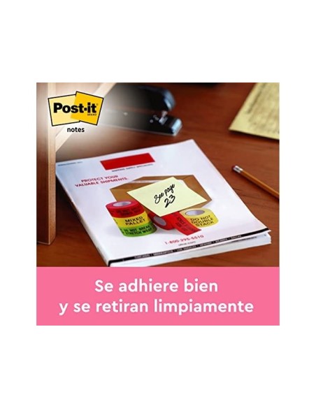 BLOC NOTAS ADH. POST-IT 76X76MM 100H. AM.