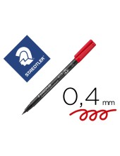 ROTULADOR LUMOCOL RETRO.FIBRAPERM. 313-2 ROJO PUNTA SUPER FINA 0.4