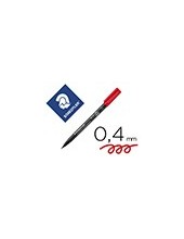 ROTULADOR LUMOCOL RETRO.FIBRAPERM. 313-2 ROJO PUNTA SUPER FINA 0.4 2