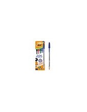 BOLIGRAFO BIC CRISTAL MEDIUM BOLSA 5U. SURT.2 AZ /1 NG./1 RJ /1 VE 2