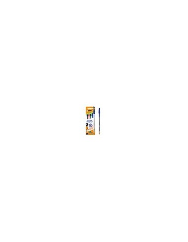 BOLIGRAFO BIC CRISTAL MEDIUM BOLSA 5U. SURT.2 AZ /1 NG./1 RJ /1 VE