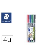 ROTULADOR STAEDTLER LUMOCOLOR RETRO.PUNTA FIBRA PERMANENTE 318 4U.WP4