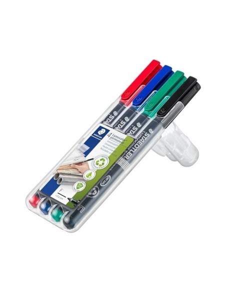 ROTULADOR STAEDTLER LUMOCOLOR RETRO.PUNTA FIBRA PERMANENTE 318 4U.WP4