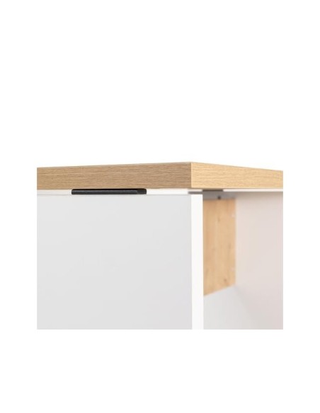 MESA OFICINA ROCADA WORK 140X80 CM ACABADO AW04 BLANCO/BLANCO