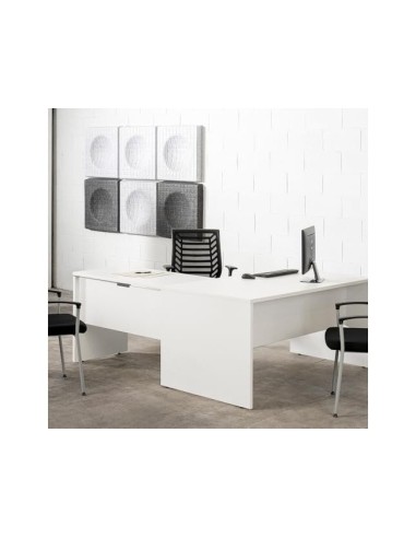 MESA OFICINA ROCADA WORK 180X80 CM ACABADO AW04 BLANCO/BLANCO