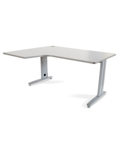 MESA ROCADA METAL 160X120 CM IZQUIERDA ACABADO AC02 GRIS 2053AC02