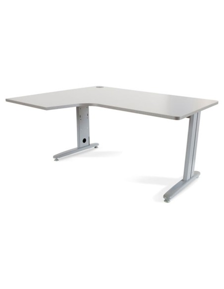MESA ROCADA METAL 160X120 CM IZQUIERDA ACABADO AC02 GRIS 2053AC02
