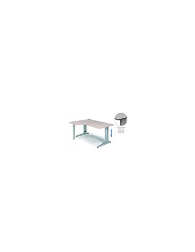 MESA ROCADA METAL 160X120 CM IZQUIERDA ACABADO AC02 GRIS 2053AC02