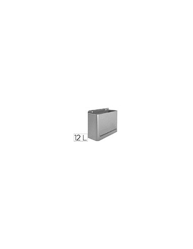 PAPELERA METALICA 99 DE PARED 45X13X29 CM GRIS 99-G