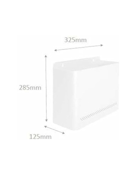 PAPELERA METALICA 99 DE PARED 45X13X29 CM GRIS 99-G
