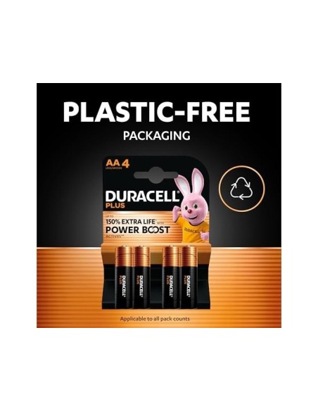 PILAS DURACELL ALCALINA PLUS AA BLISTER C/4 PILAS