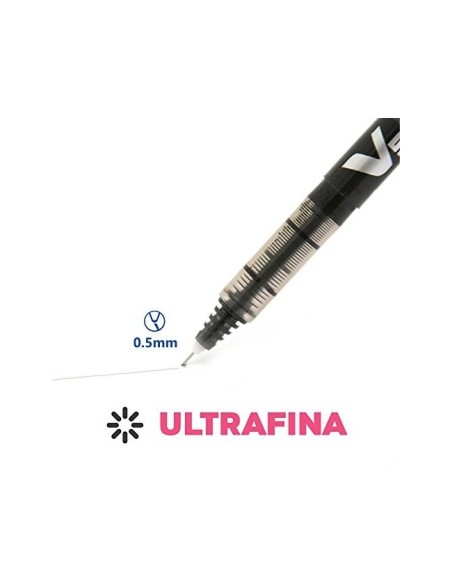 ROTULADOR PILOT PUNTA AGUJA V-5 NEGRO 0.5 MM