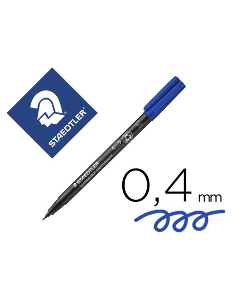 ROTULADOR LUMOCOL RETRO. FIBRAPERM. 313-3 AZUL PUNTA SUPER FINA 0.4