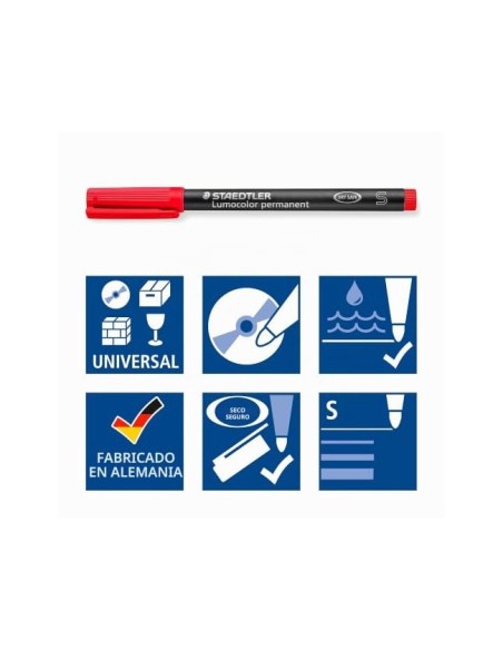 ROTULADOR LUMOCOL RETRO. FIBRAPERM. 313-3 AZUL PUNTA SUPER FINA 0.4
